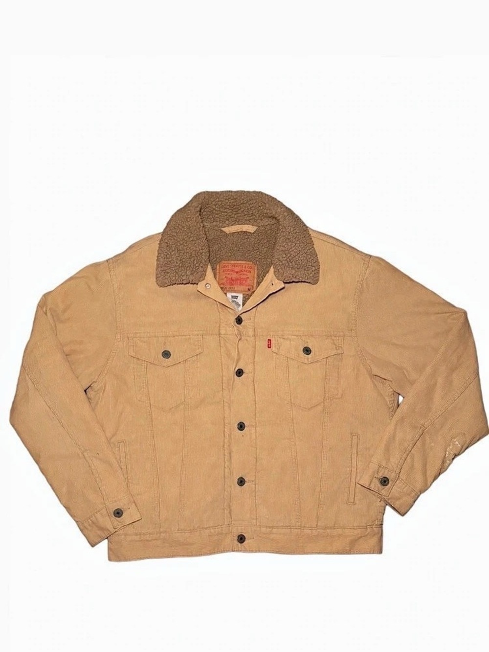 Levi's Sherpa Lined Corduroy Trucker Jacket Men's Corduroy Jacket Size Medium